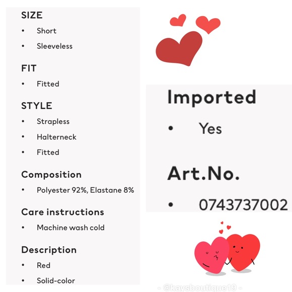 NEW H&M Red Halterneck Dress in Multiple Sizes! - Picture 4 of 5